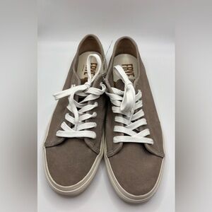 Frye Women’s Size 10 Leather Low Top Sneakers Taupe Brown Lace Up Casual
